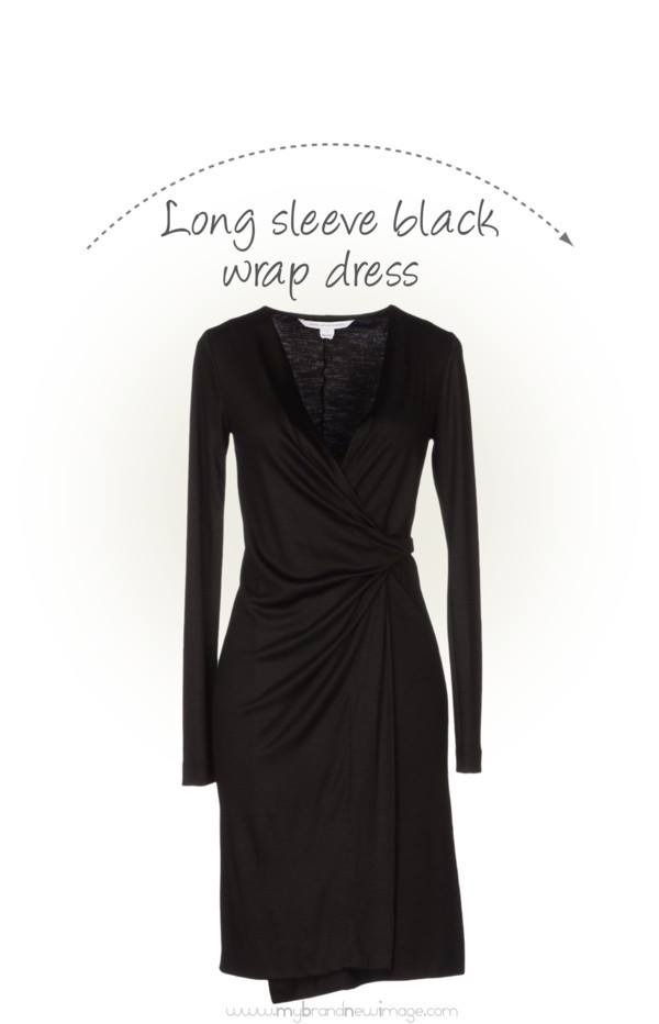 Black wrap dress -  www.mybrandnewimage.com