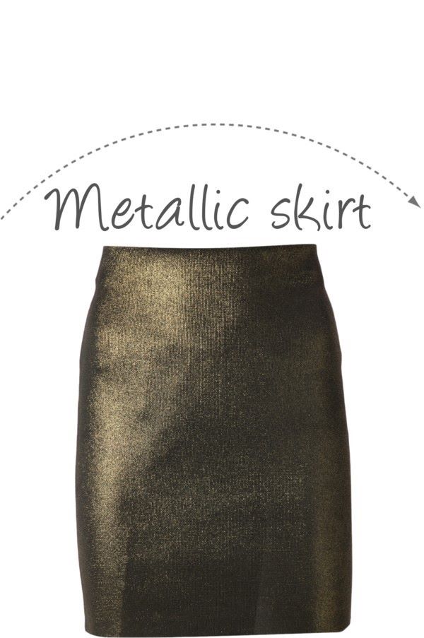 Metallic skirt -  www.mybrandnewimage.com